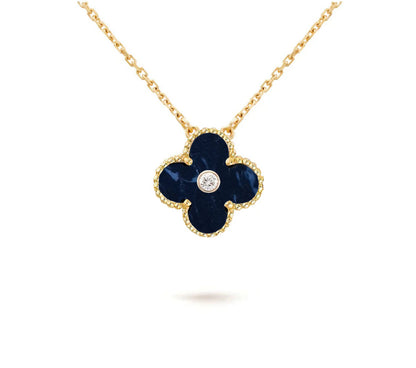 [Loran]15MM CLOVER FLOWER DIAMOND PENDANT NECKLACE COLLECTION