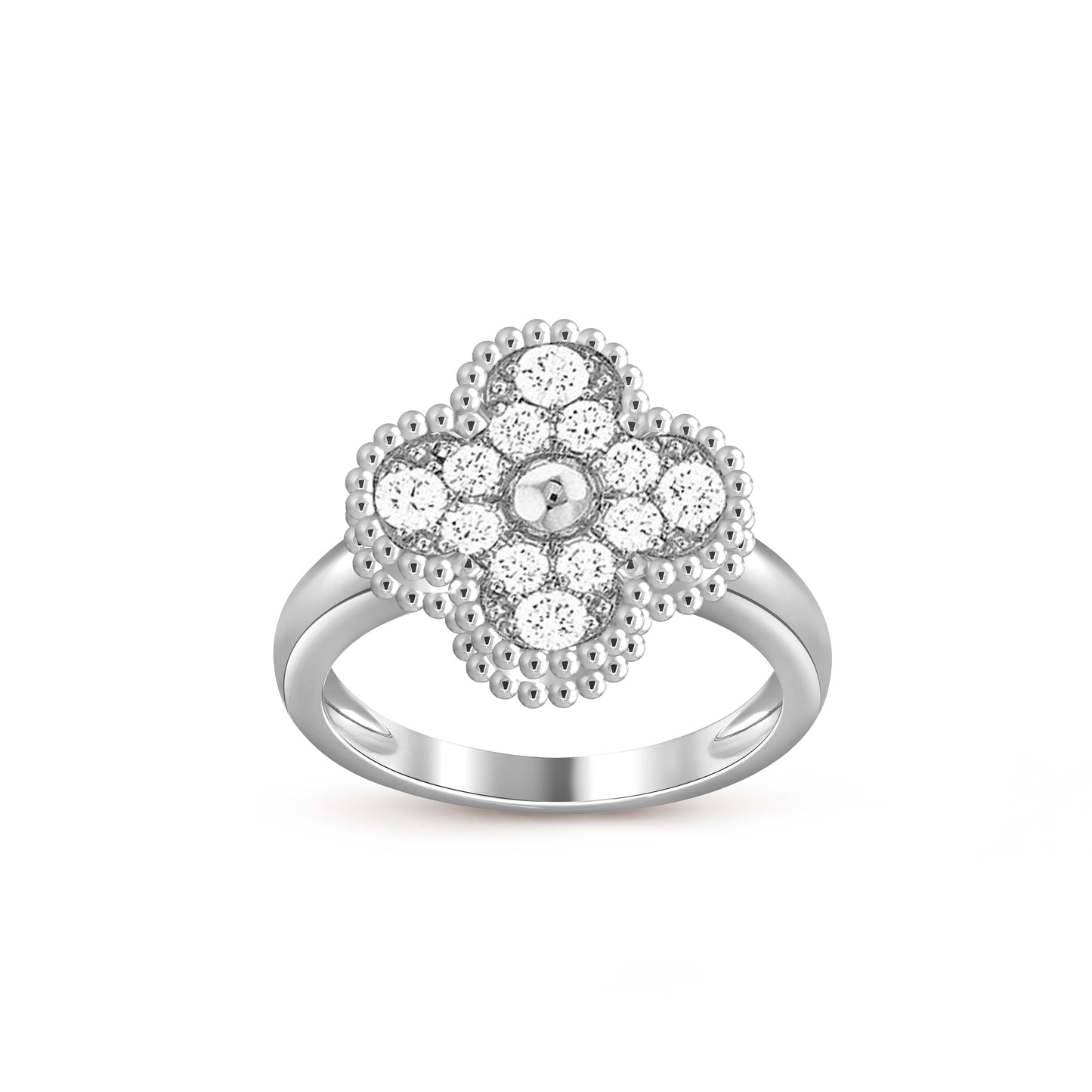 [Loran]LUCKY CLOVER VINTAGE WHITE GOLD RING COLLECTION