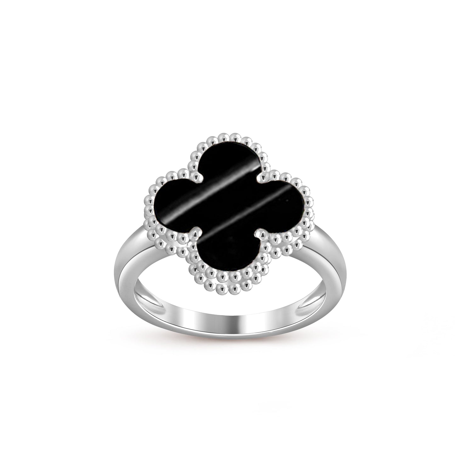 [Loran]LUCKY CLOVER VINTAGE WHITE GOLD RING COLLECTION