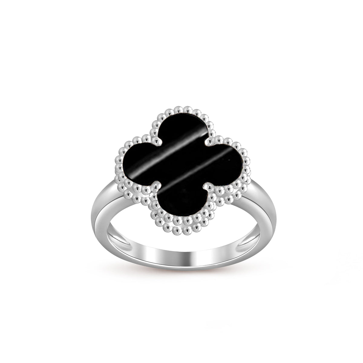 [Loran]LUCKY CLOVER VINTAGE WHITE GOLD RING COLLECTION