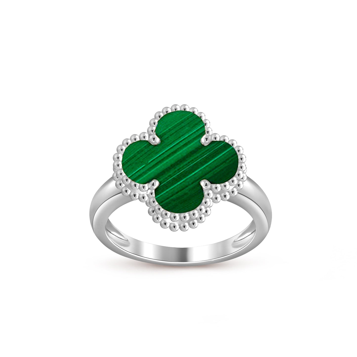 [Loran]LUCKY CLOVER VINTAGE WHITE GOLD RING COLLECTION