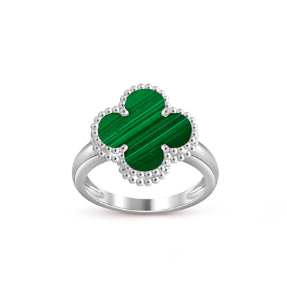 [Loran]LUCKY CLOVER VINTAGE WHITE GOLD RING COLLECTION