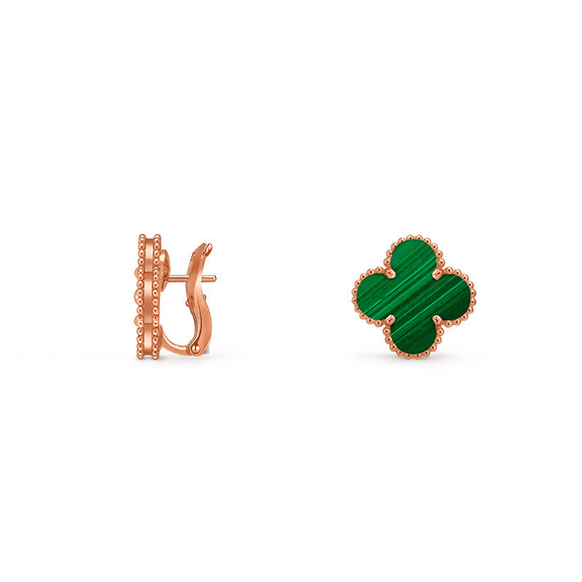 [Loran]15MM CLOVER FLOWER STUD EARRINGS ROSE GOLD COLLECTION