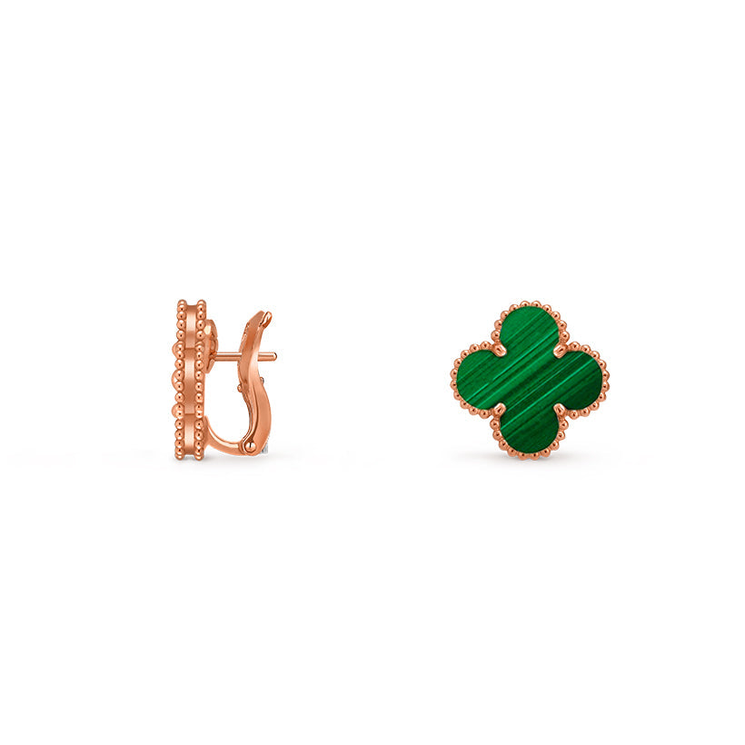 [Loran]15MM CLOVER FLOWER STUD EARRINGS ROSE GOLD COLLECTION