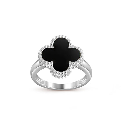 [Loran]LUCKY CLOVER VINTAGE WHITE GOLD RING COLLECTION
