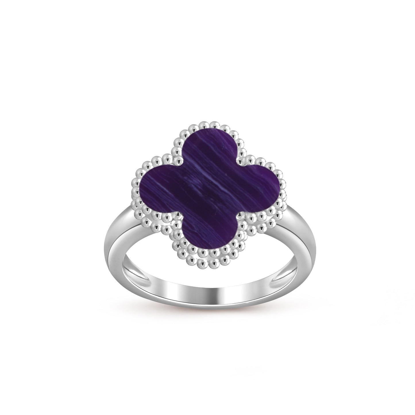 [Loran]LUCKY CLOVER VINTAGE WHITE GOLD RING COLLECTION