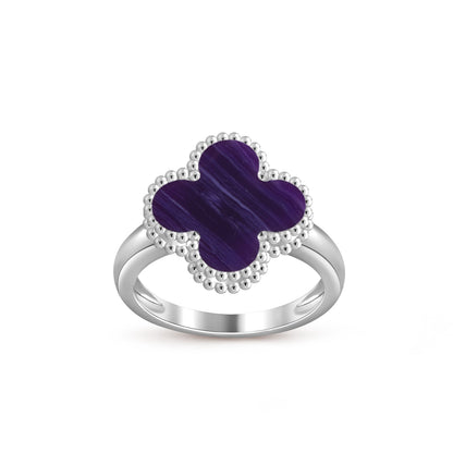 [Loran]LUCKY CLOVER VINTAGE WHITE GOLD RING COLLECTION