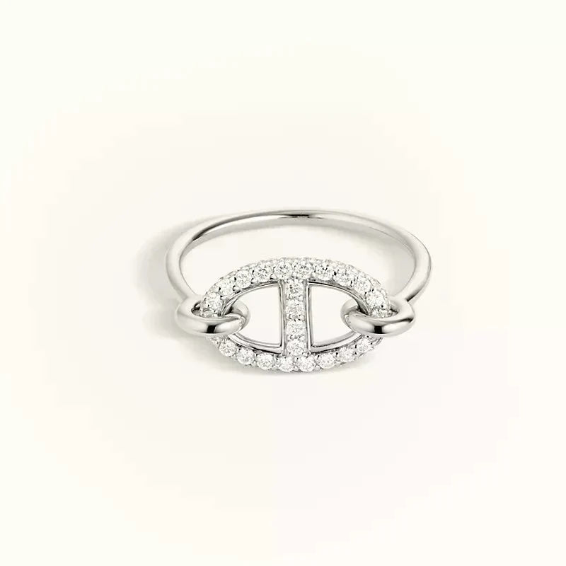 [Loran]RONDE SMALL SILVER DIAMOND RING