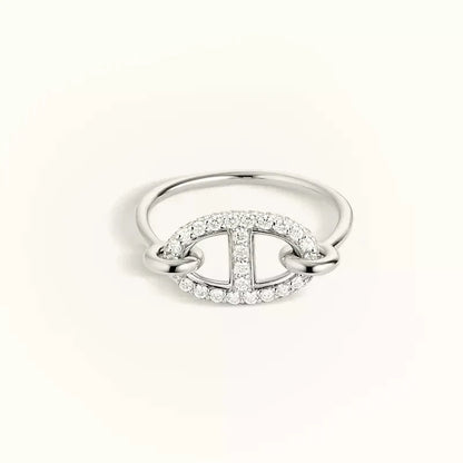 [Loran]RONDE SMALL SILVER DIAMOND RING