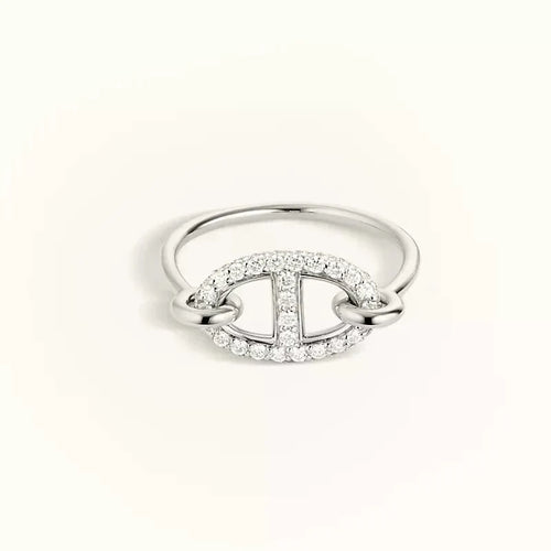[Loran]RONDE SMALL SILVER DIAMOND RING
