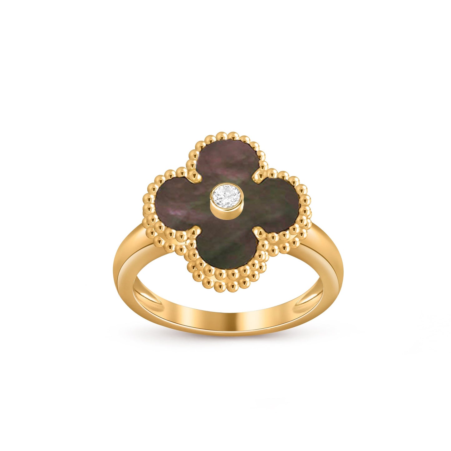 [Loran]LUCKY CLOVER DIAMOND-ACCENT GOLD RING COLLECTION