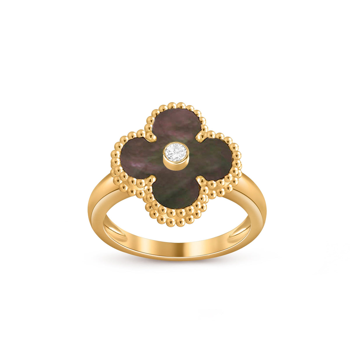 [Loran]LUCKY CLOVER DIAMOND-ACCENT GOLD RING COLLECTION