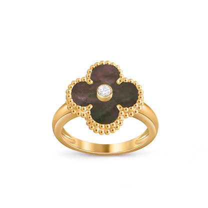 [Loran]LUCKY CLOVER DIAMOND-ACCENT GOLD RING COLLECTION