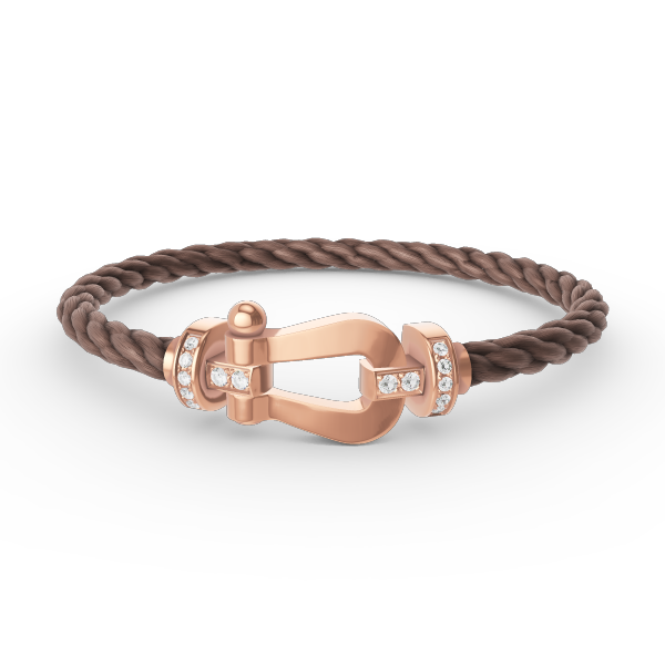 [Loran]FORCE LARGE HORSESHOE HALF DIAMOND BRACELET - ROSE GOLD