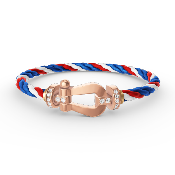 [Loran]FORCE LARGE HORSESHOE HALF DIAMOND BRACELET - ROSE GOLD