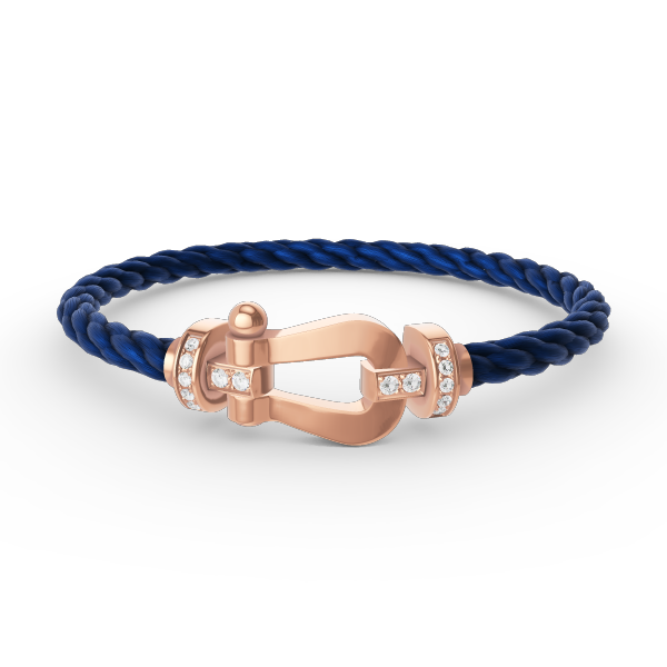 [Loran]FORCE LARGE HORSESHOE HALF DIAMOND BRACELET - ROSE GOLD