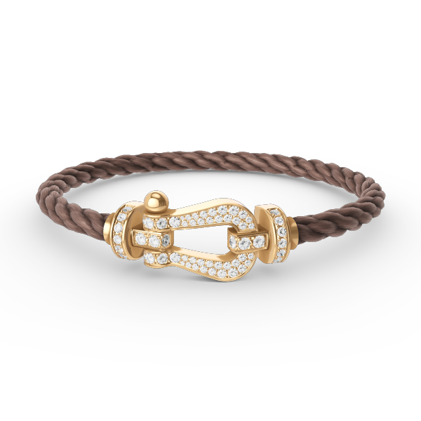 [Loran]FORCE LARGE HORSESHOE FULL DIAMOND BRACELET - GOLD