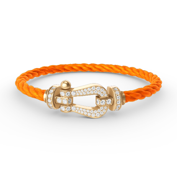 [Loran]FORCE LARGE HORSESHOE FULL DIAMOND BRACELET - GOLD