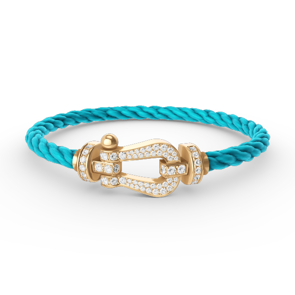 [Loran]FORCE LARGE HORSESHOE FULL DIAMOND BRACELET - GOLD