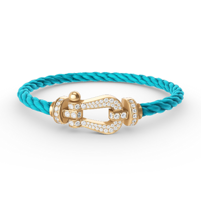 [Loran]FORCE LARGE HORSESHOE FULL DIAMOND BRACELET - GOLD