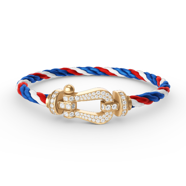 [Loran]FORCE LARGE HORSESHOE FULL DIAMOND BRACELET - GOLD