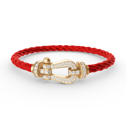 [Loran]FORCE LARGE HORSESHOE FULL DIAMOND BRACELET - GOLD