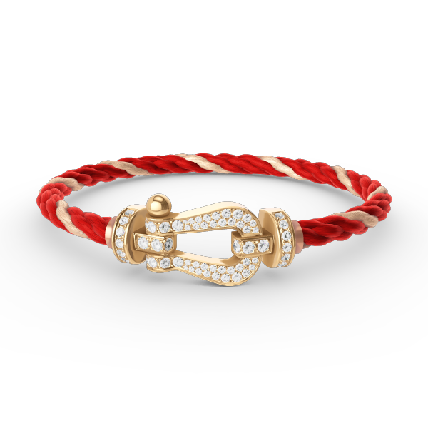 [Loran]FORCE LARGE HORSESHOE FULL DIAMOND BRACELET - GOLD