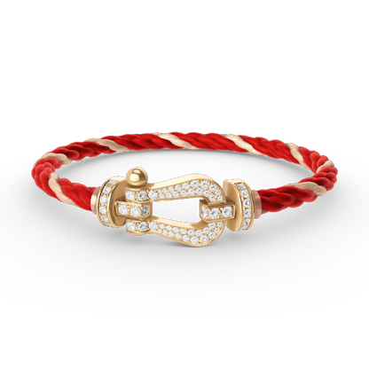 [Loran]FORCE LARGE HORSESHOE FULL DIAMOND BRACELET - GOLD