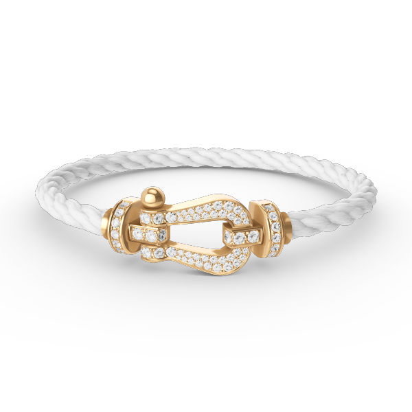 [Loran]FORCE LARGE HORSESHOE FULL DIAMOND BRACELET - GOLD
