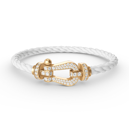 [Loran]FORCE LARGE HORSESHOE FULL DIAMOND BRACELET - GOLD