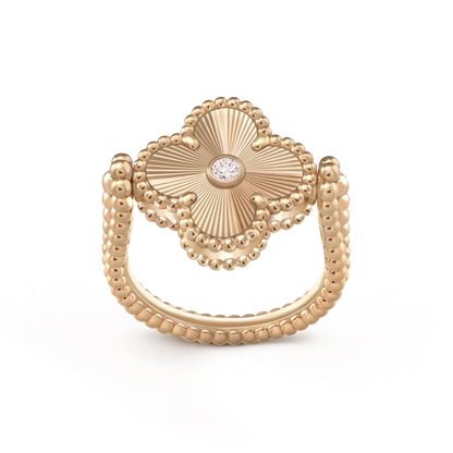 [Loran]LUCKY CLOVER GOLD REVERSIBLE RING