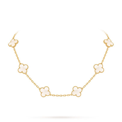 [Loran]CLASSIC LUCKY 10-MOTIF CLOVER NECKLACE GOLD COLLECTION