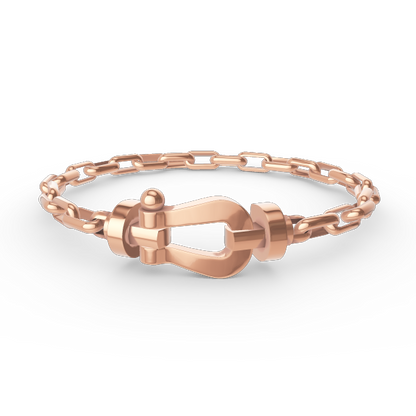 [Loran]FORCE LARGE HORSESHOE CLASP METAL BRACELET