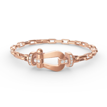 [Loran]FORCE LARGE HORSESHOE CLASP METAL BRACELET