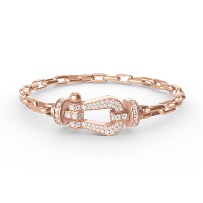 [Loran]FORCE LARGE HORSESHOE CLASP METAL BRACELET