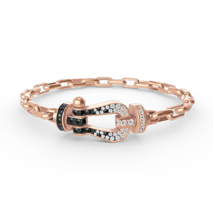 [Loran]FORCE LARGE HORSESHOE CLASP METAL BRACELET