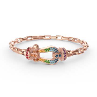 [Loran]FORCE LARGE HORSESHOE CLASP METAL BRACELET