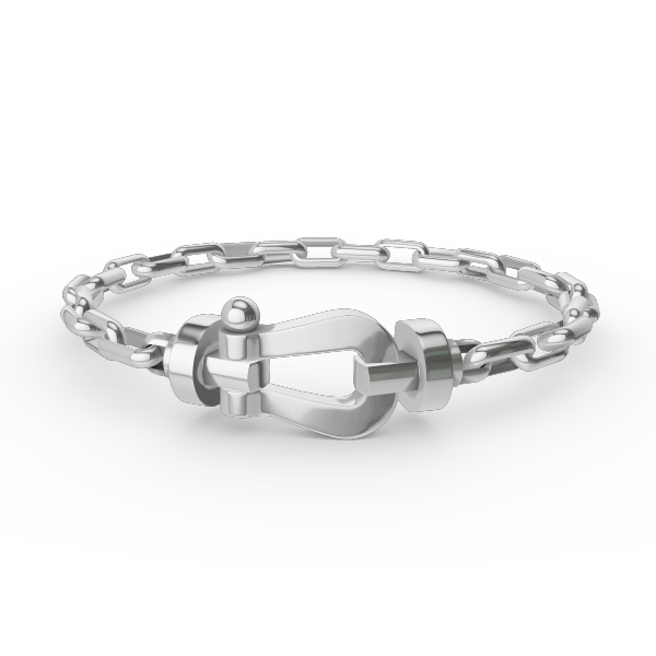 [Loran]FORCE LARGE HORSESHOE CLASP METAL BRACELET
