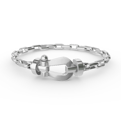 [Loran]FORCE LARGE HORSESHOE CLASP METAL BRACELET