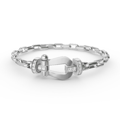[Loran]FORCE LARGE HORSESHOE CLASP METAL BRACELET