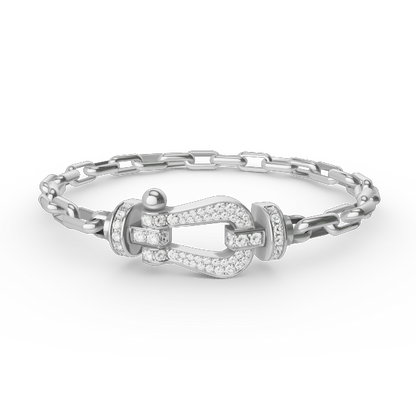 [Loran]FORCE LARGE HORSESHOE CLASP METAL BRACELET