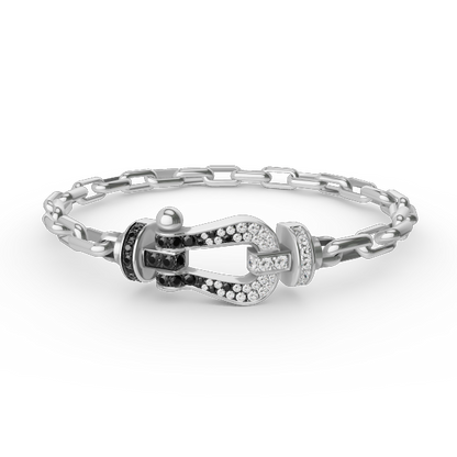 [Loran]FORCE LARGE HORSESHOE CLASP METAL BRACELET