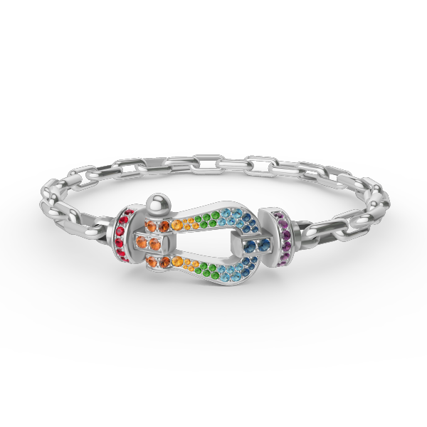 [Loran]FORCE LARGE HORSESHOE CLASP METAL BRACELET