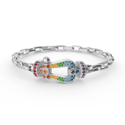 [Loran]FORCE LARGE HORSESHOE CLASP METAL BRACELET