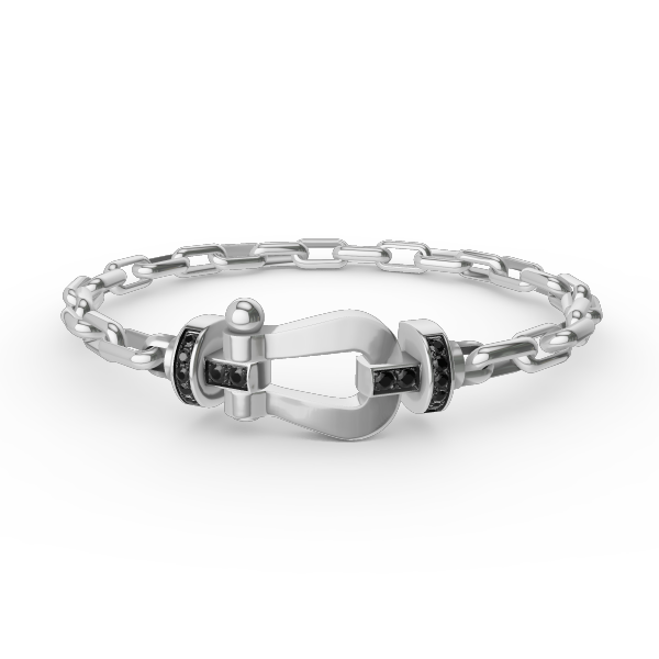 [Loran]FORCE LARGE HORSESHOE CLASP METAL BRACELET