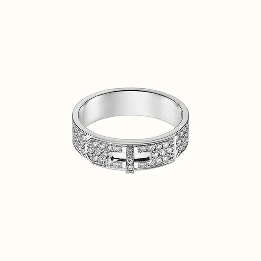 [Loran]KELLY SILVER DIAMOND RING