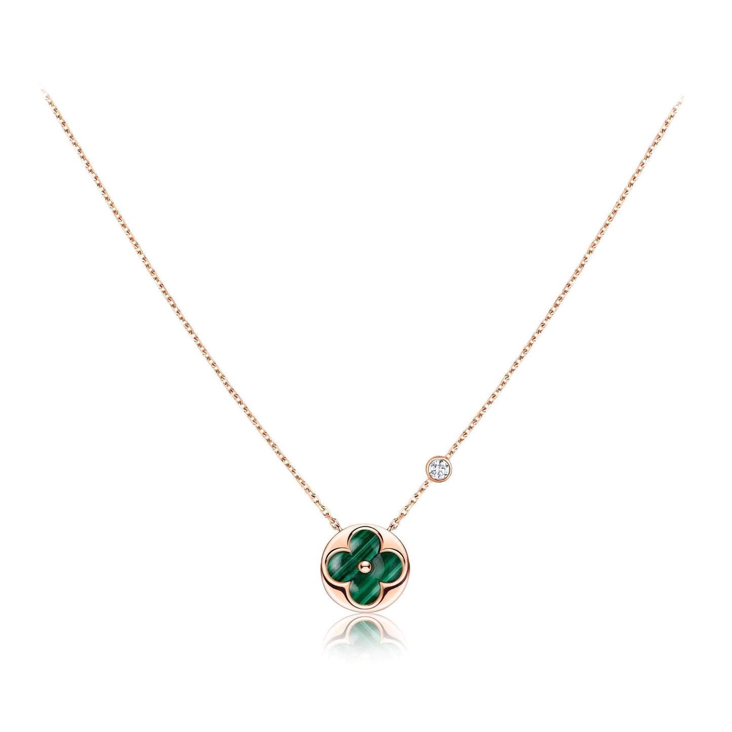 [Loran]SUN PEDANT ROSE GOLD 1 DIAMOND NECKLACE