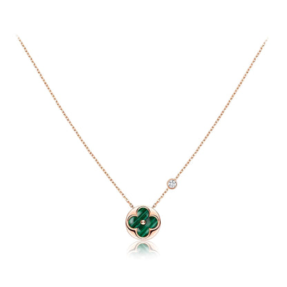 [Loran]SUN PEDANT ROSE GOLD 1 DIAMOND NECKLACE