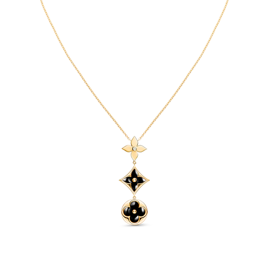[Loran]STAR AND SUN ONYX ROSE GOLD NECKLACE