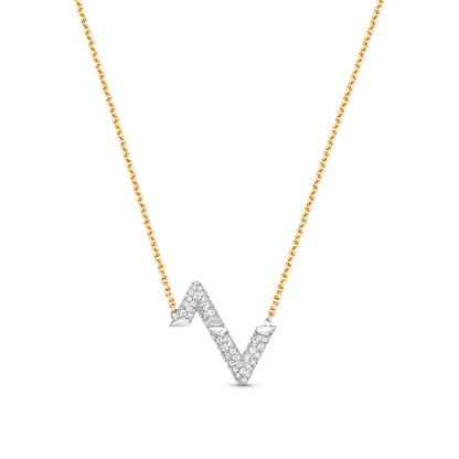[Loran]VOLT SILVER DIAMOND PEDANT NECKLACE